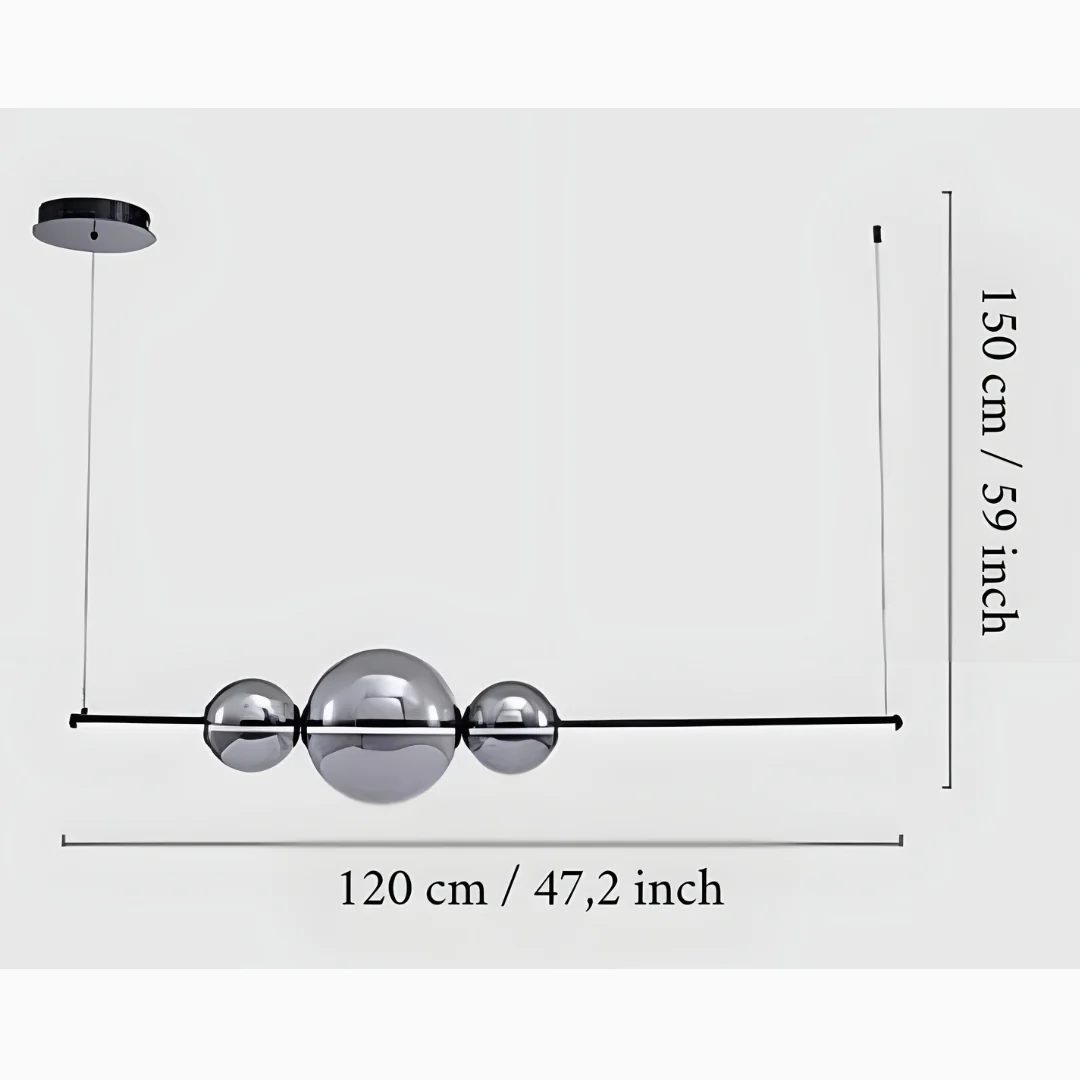 Alberona | Chic Minimalistic Modern Glass LED Chandelier