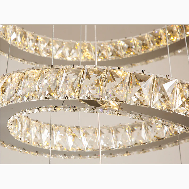 La Penne | Long Spiral Hanging Crystal Golden Chandelier Dia100