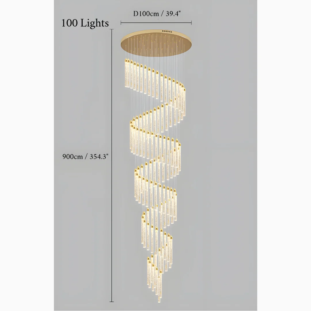 Varazze | Shimmering Magic Gold Crystal Pendant Lighting