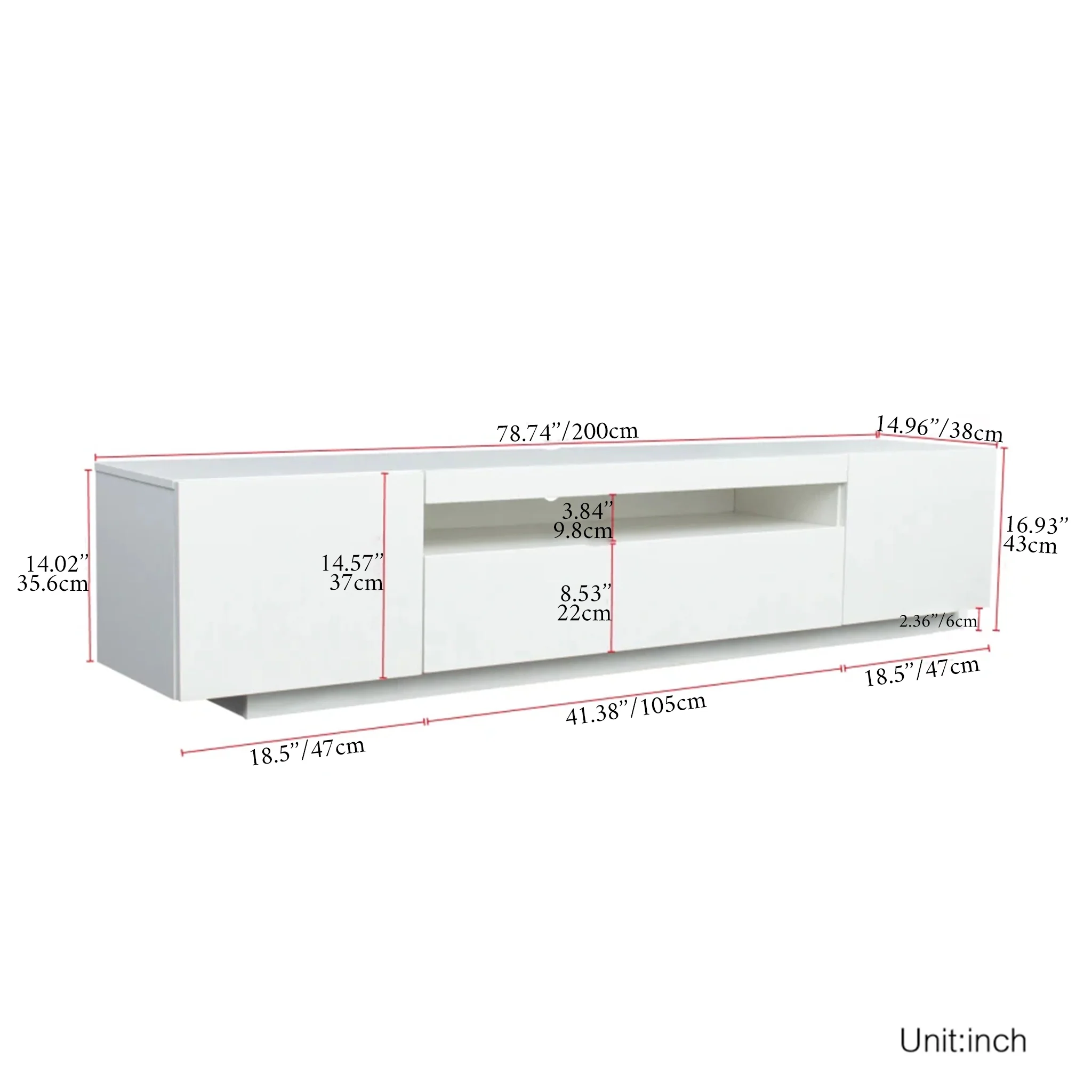Siret | Minimalistic Sleek TV Stand with LED Lighting