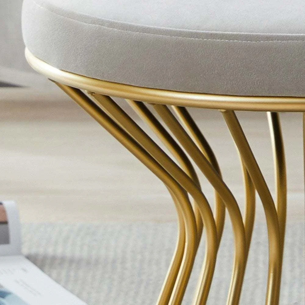 Modern Luxury Fabric Household Pouf