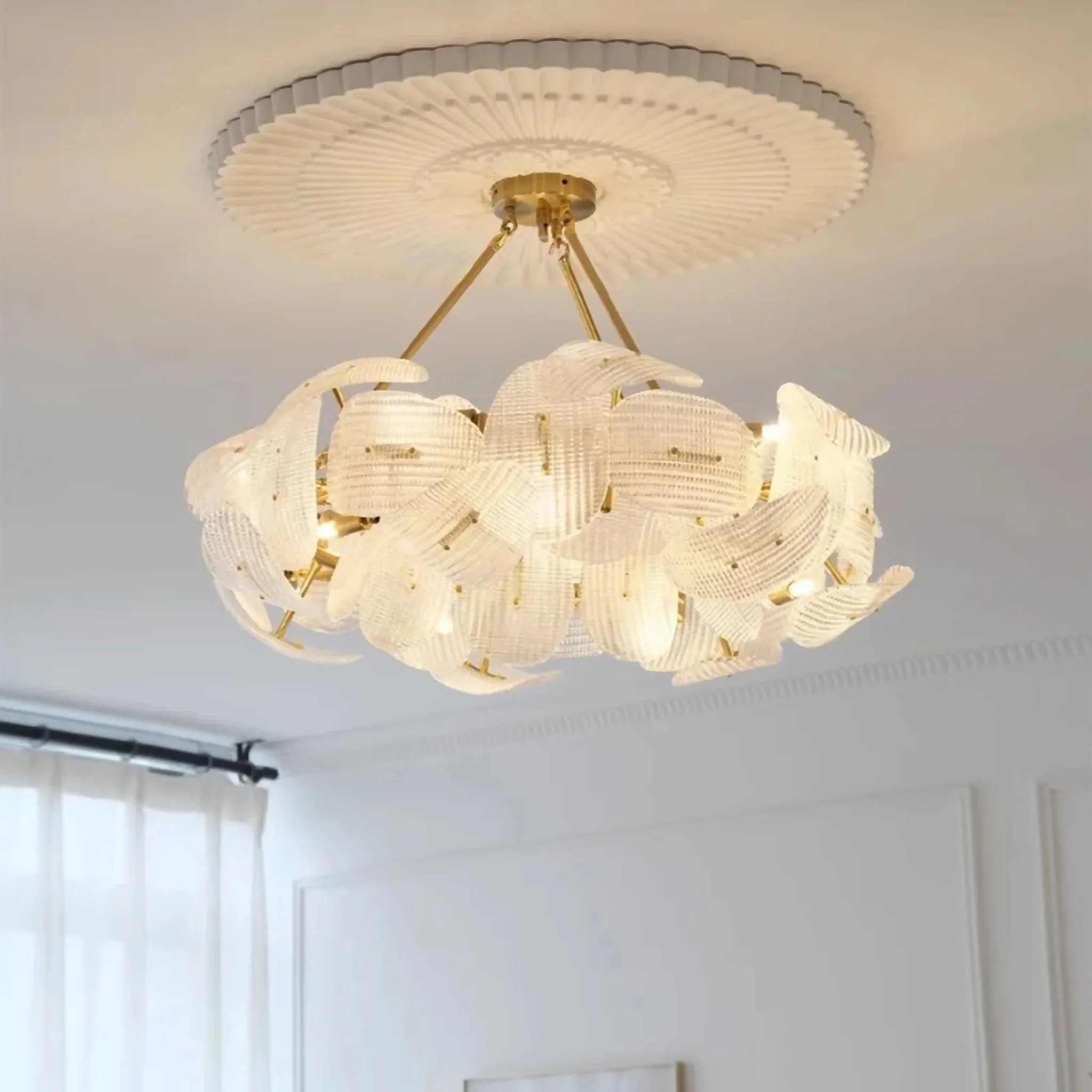 Ali | Luxury Creative Big Flower Shape Glass Chandelier