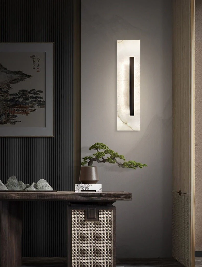 Luxury Marble Wall Lamp in Neo Chinese Style for Living Room, Bedroom