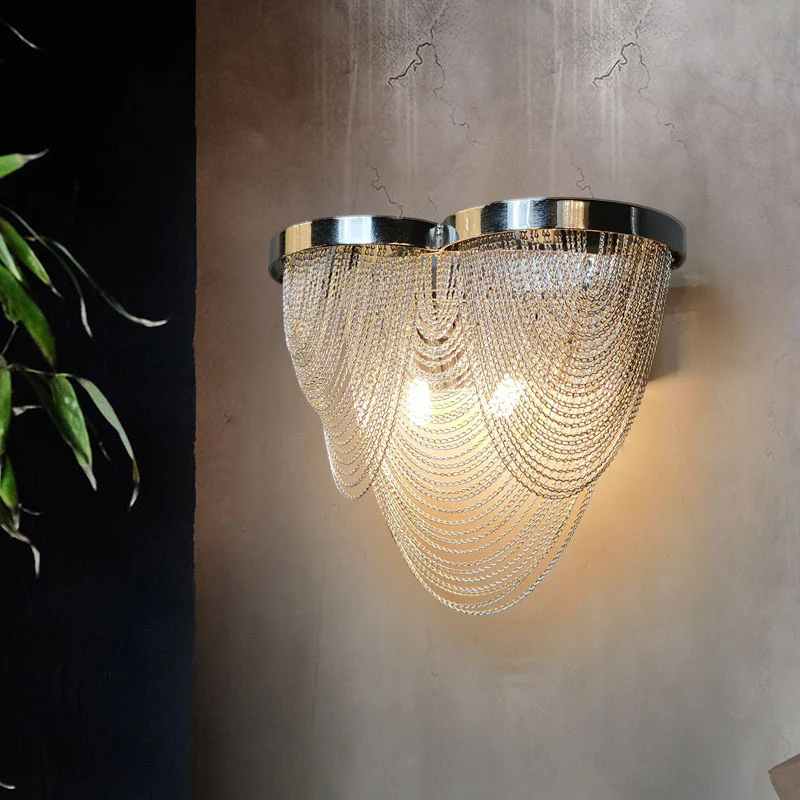 Luxury Chain Wall Lamp in American Style for Living Room, Bedroom