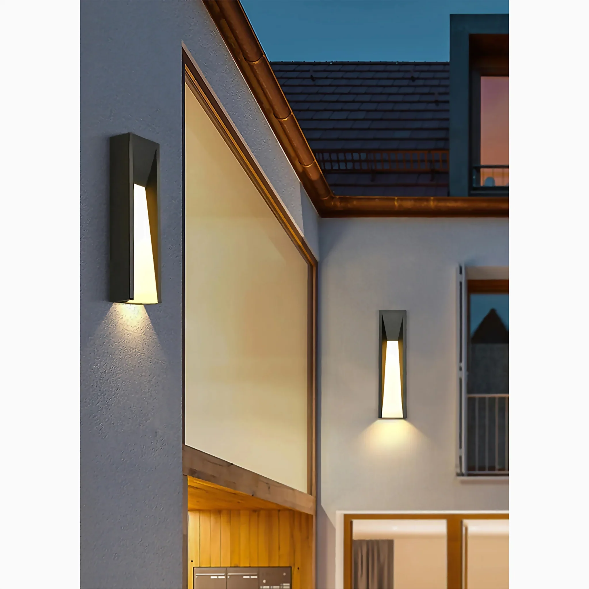 Altamura | Modern Outdoor Black Stylish Exterior LED Wall Lamp