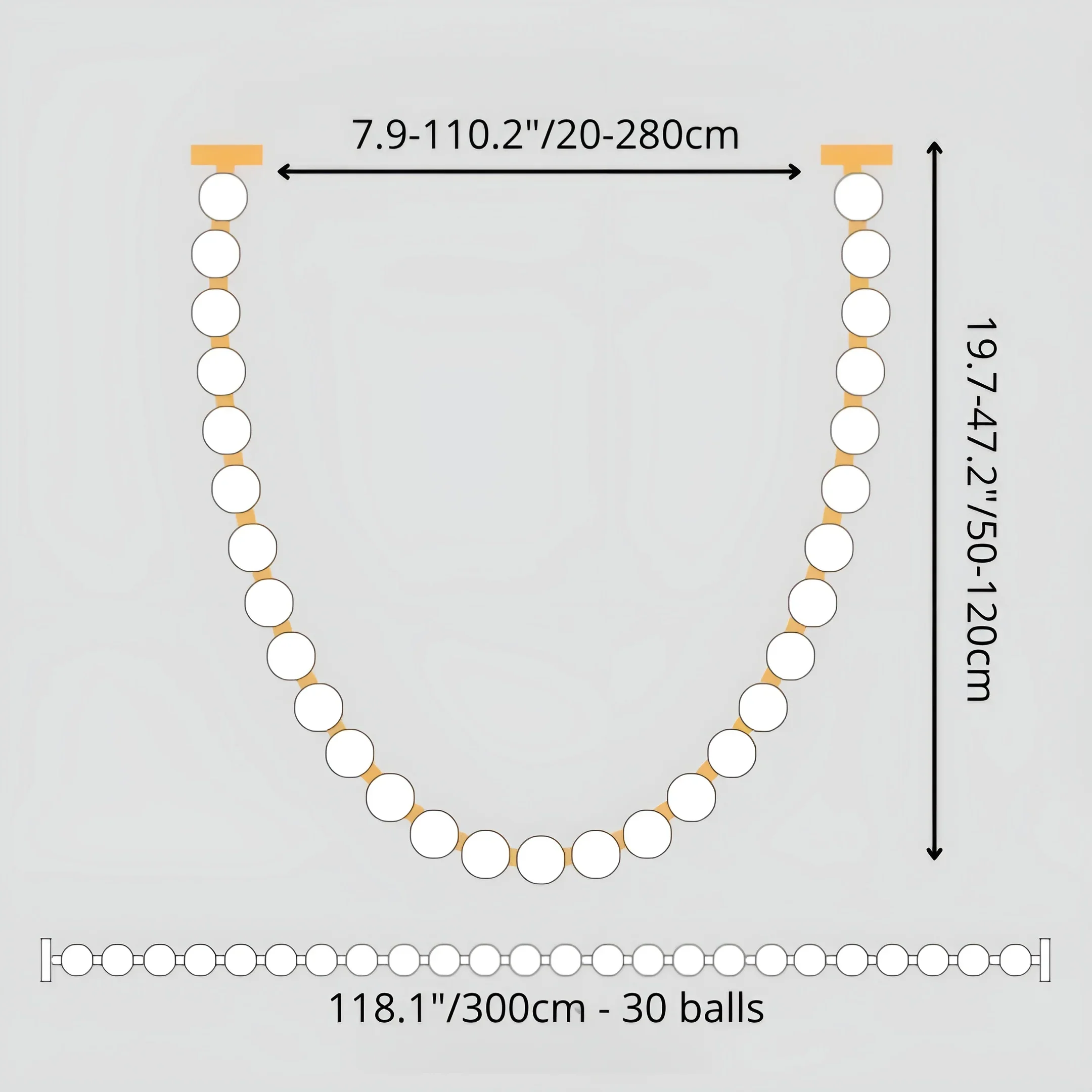 French Pearl Necklace Chandelier - Modern Staircase & Dining Light