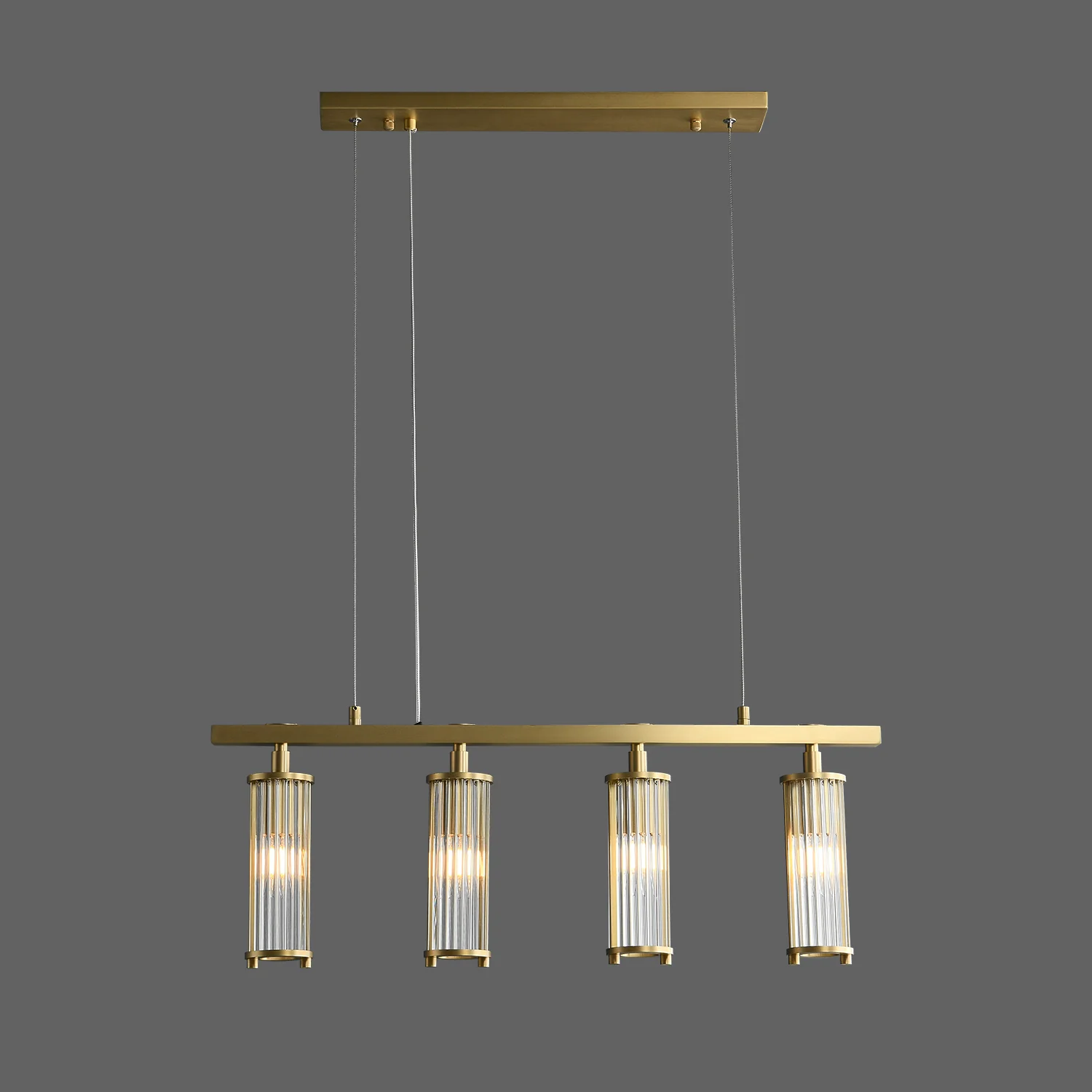 Aurelia Brass Elegance Luxe Linear Chandelier