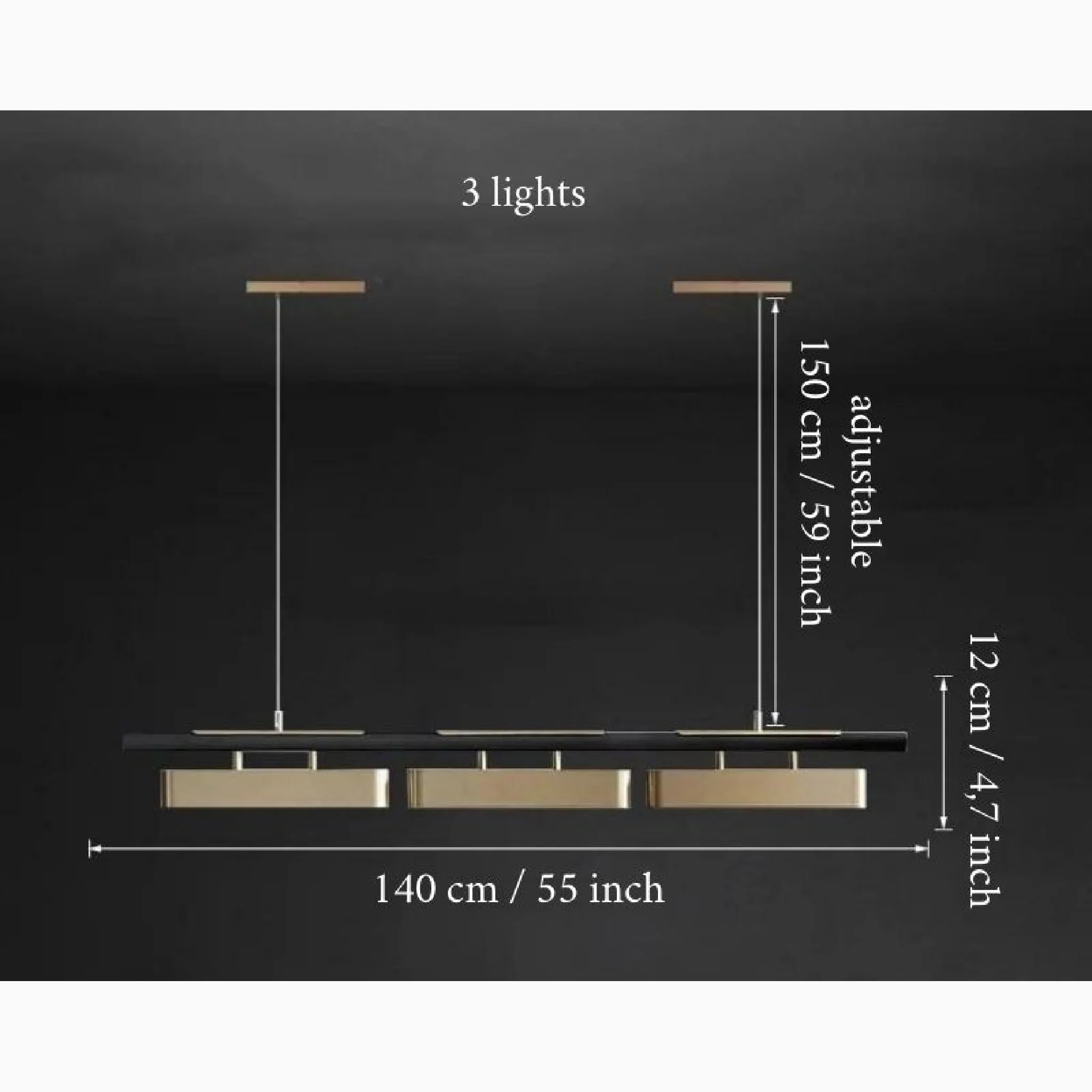 Albavilla | Modern Simple Creative Minimalistic Blocks LED Chandelier