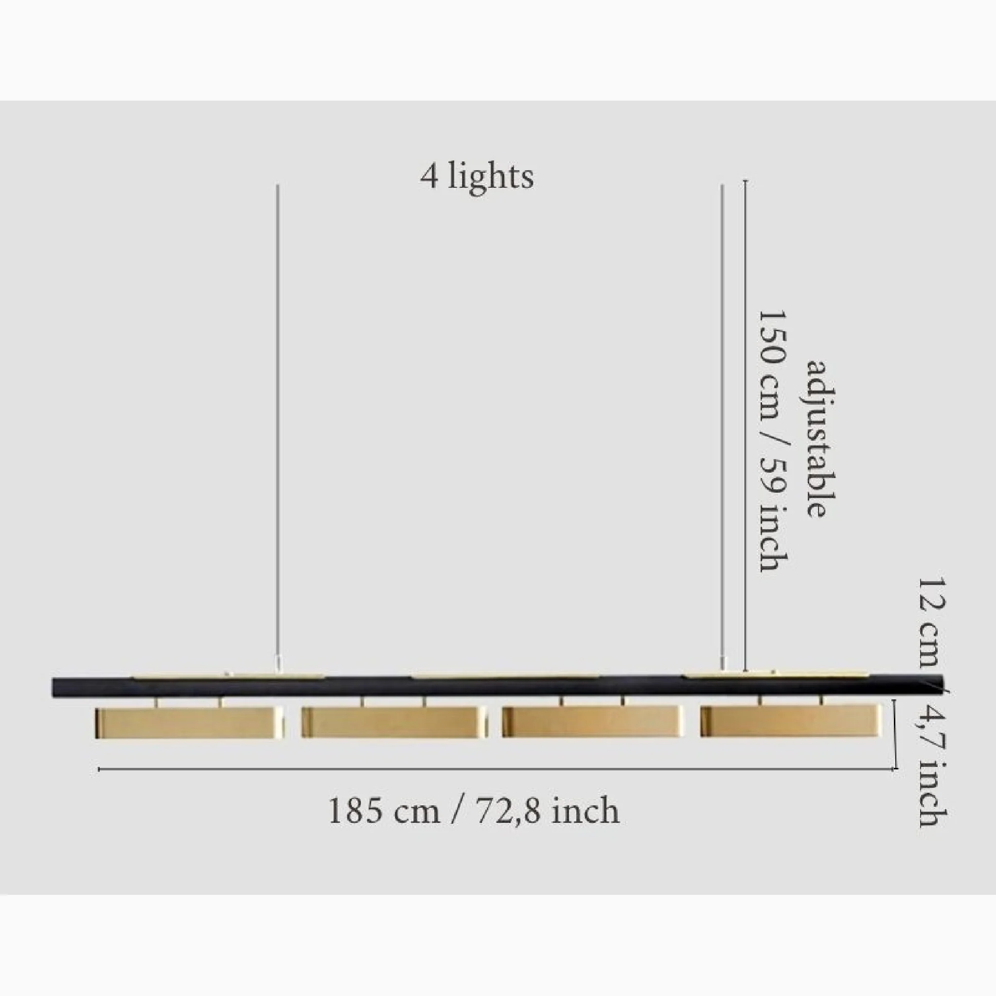 Albavilla | Modern Simple Creative Minimalistic Blocks LED Chandelier