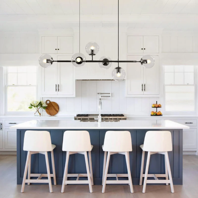 Ilbono | Nordic LED Pendant Light in the Shape of Glass Ball for Dining Room