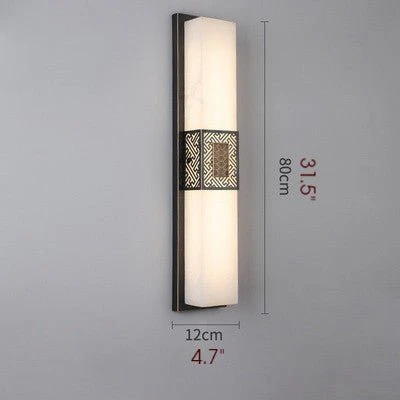 Creative Marble Wall Lamp in Chinese Style for Bedroom, Living Room