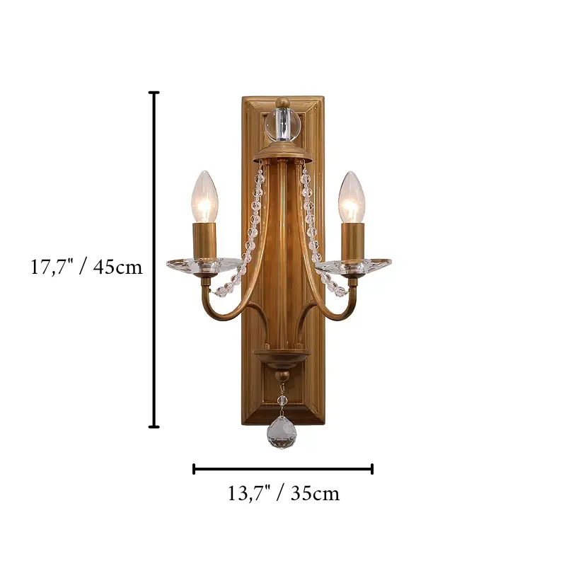 Retro Candle-Shaped Wall Sconce for Bedroom