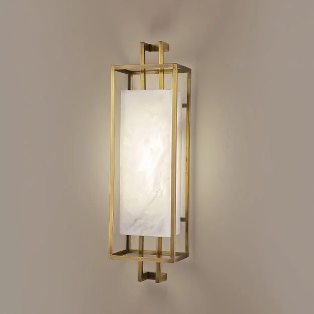 Luxury Marble Wall Lamp in Chinese Style for Bedroom, Living Room