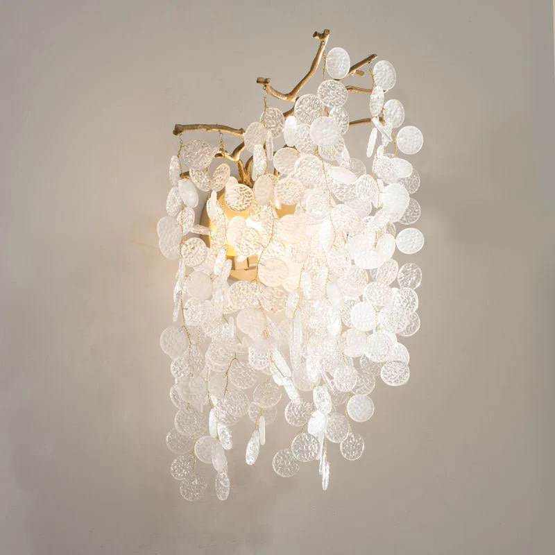 Luxury Wall Lamp with Glass Discs for Living Room, Bedroom