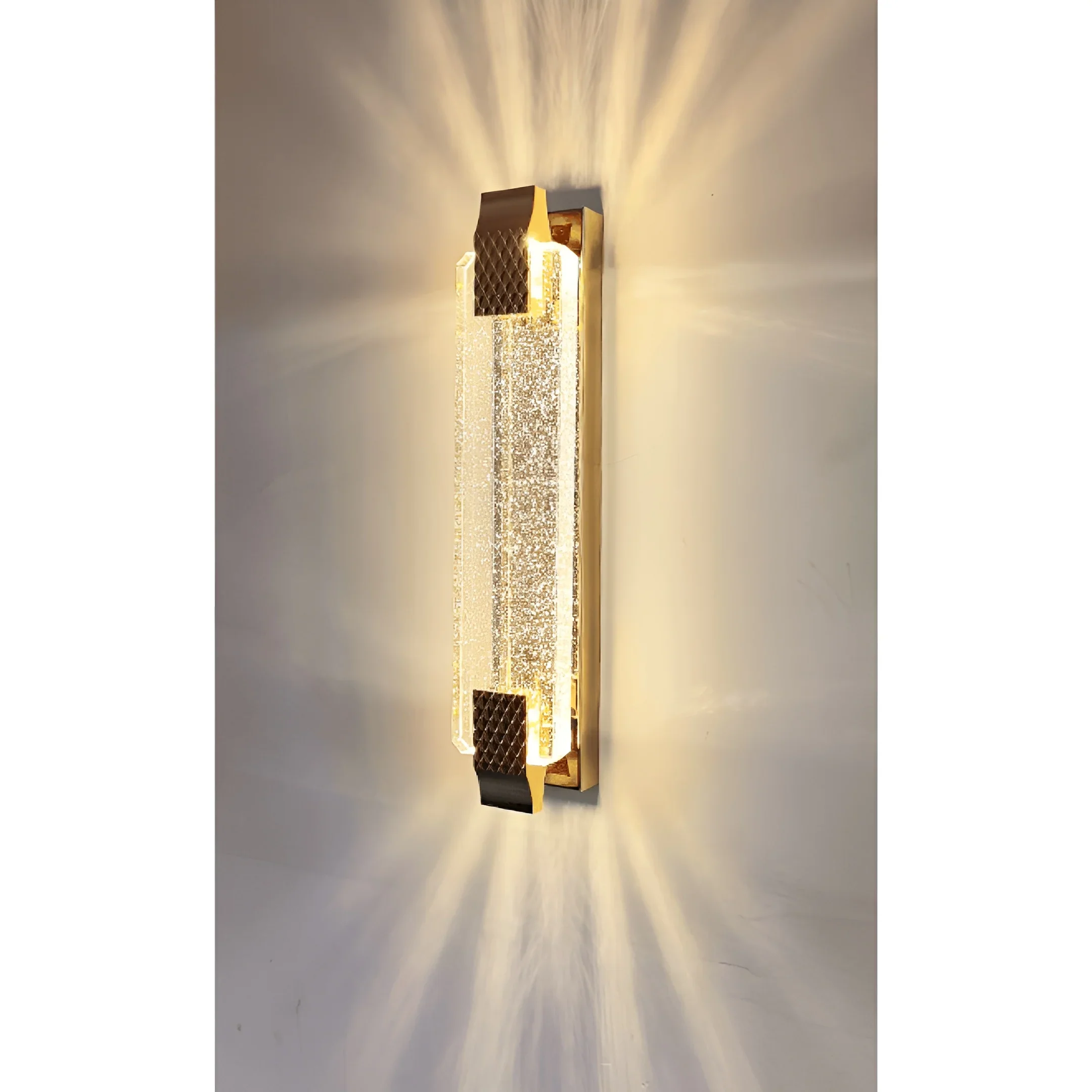 Crystal & Metal Outdoor Wall Light �C Modern Luxe Waterproof Sconce