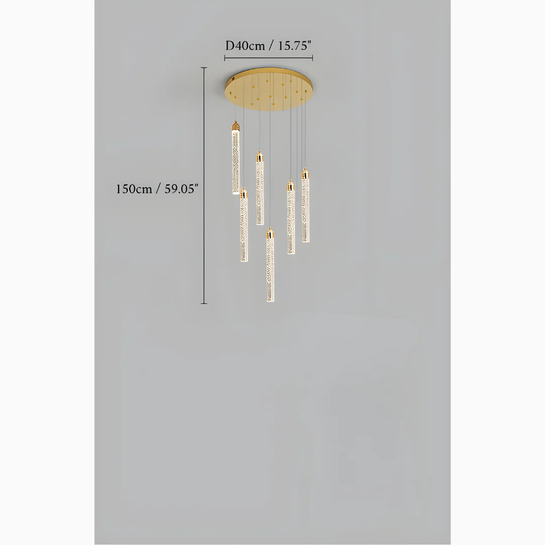 Varazze | Shimmering Magic Gold Crystal Pendant Lighting