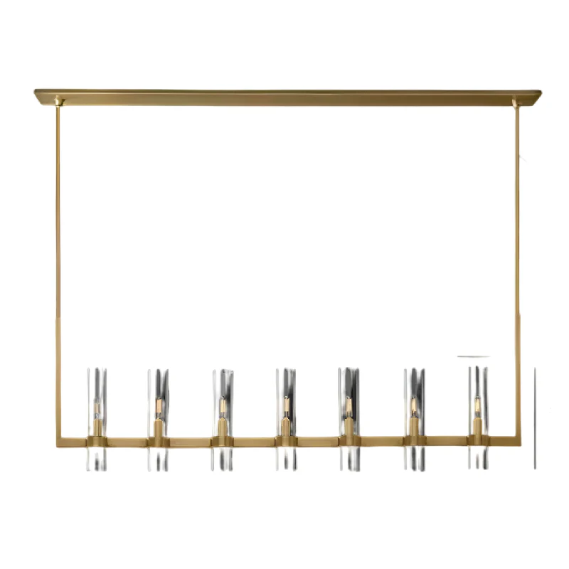 Albese con Cassano | Candle-Shaped Modern Luxury LED Brass Chandelier