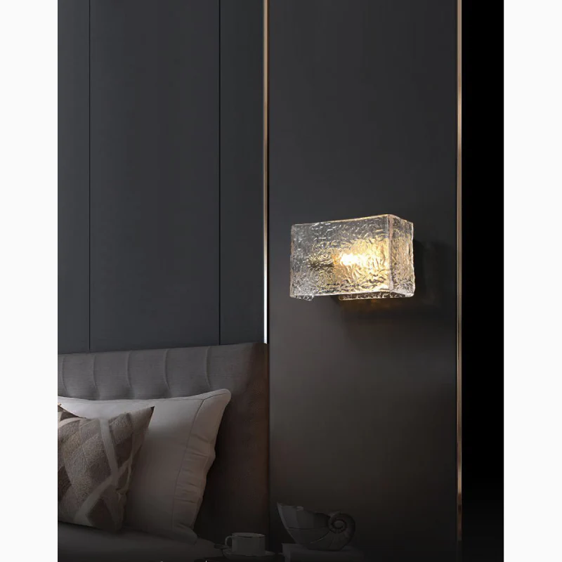 Luxury Wall Lamp in Rippled Water Style for Living Room, Bedroom