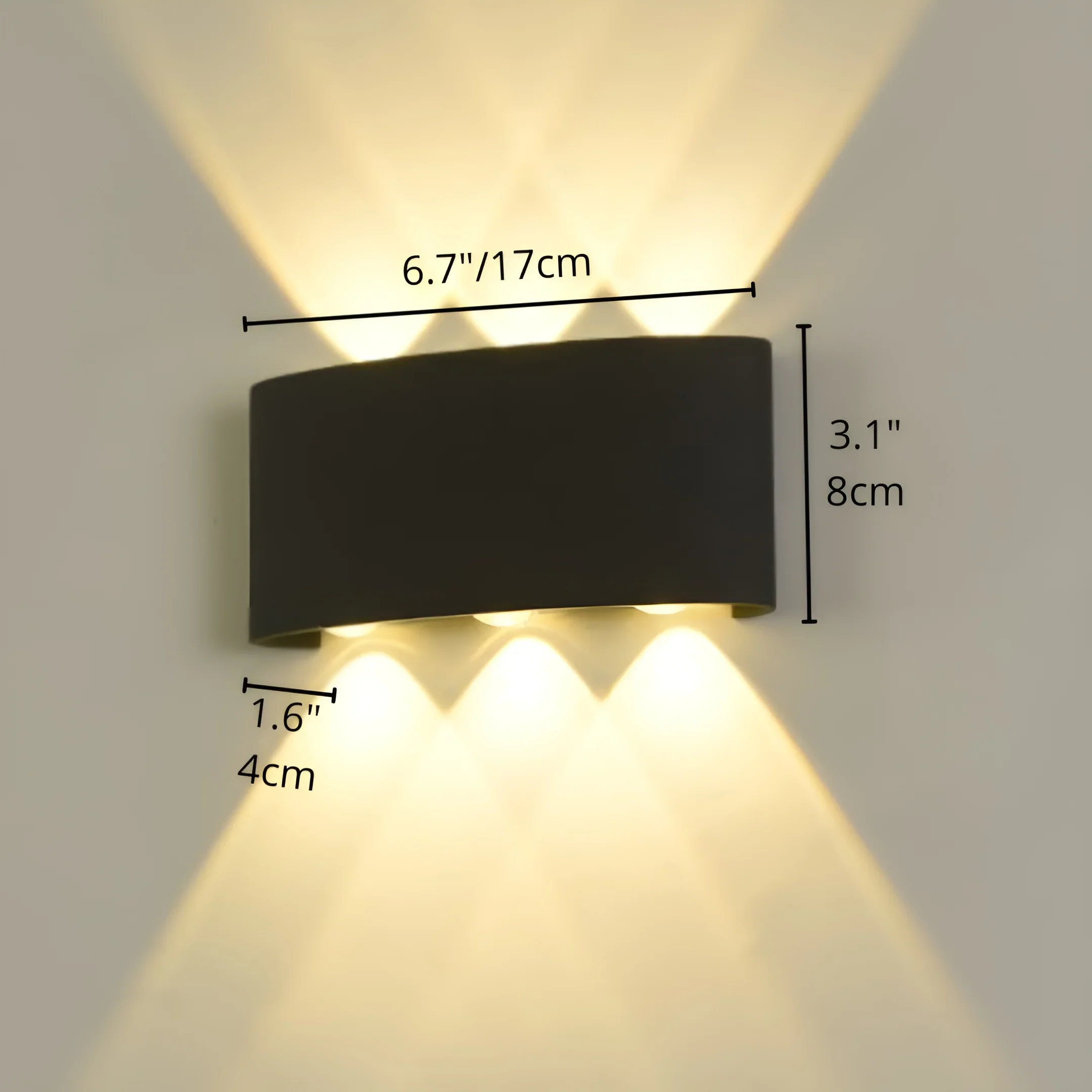 Minimalist Outdoor LED Wall Light - Black Aluminum Modern Fixture