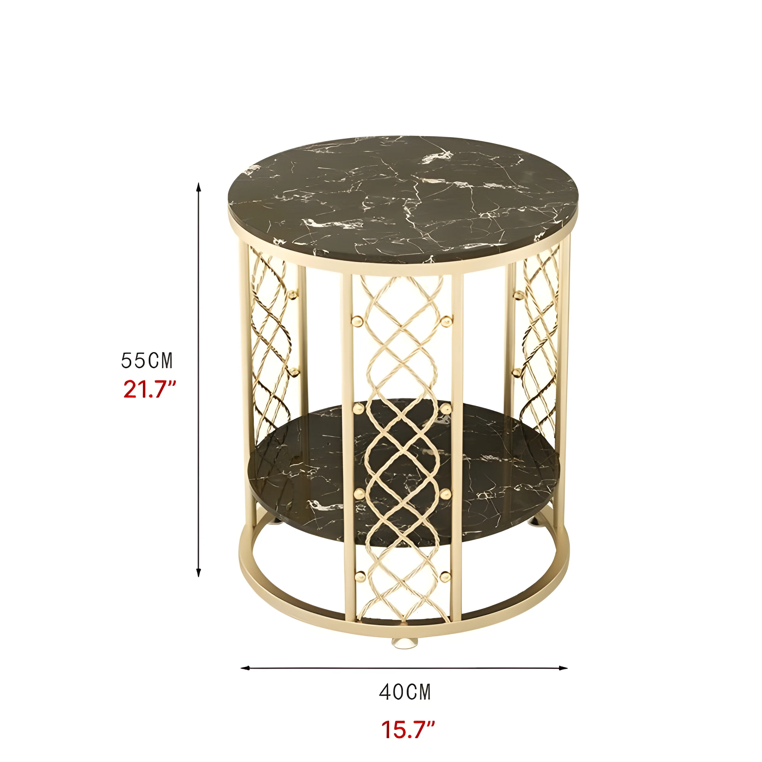 Marble Wrought Round Small Coffee Table