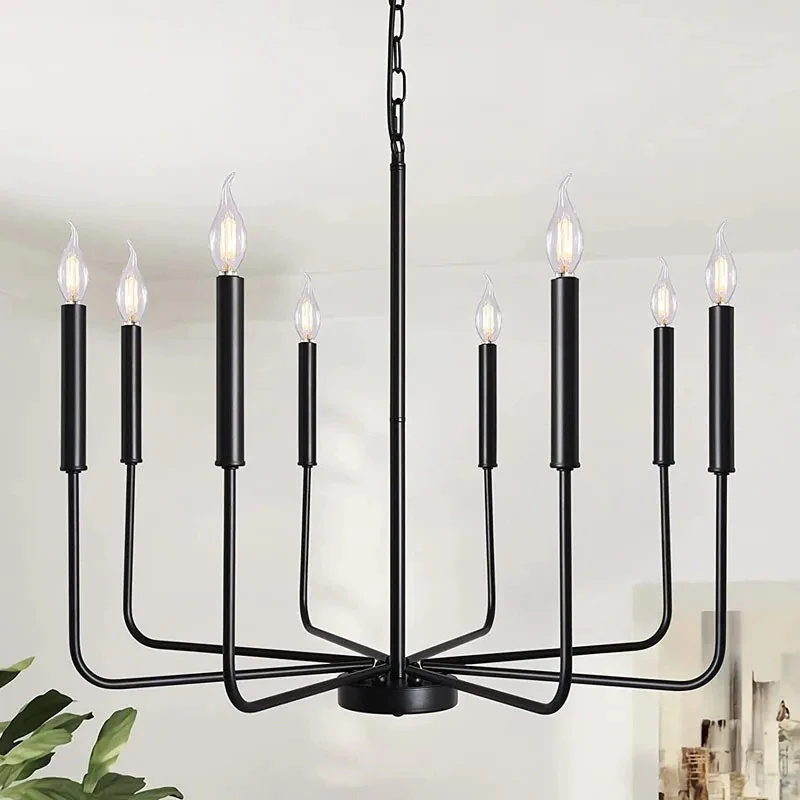 Classic Candle-Shaped Pendant Chandelier for Kitchen