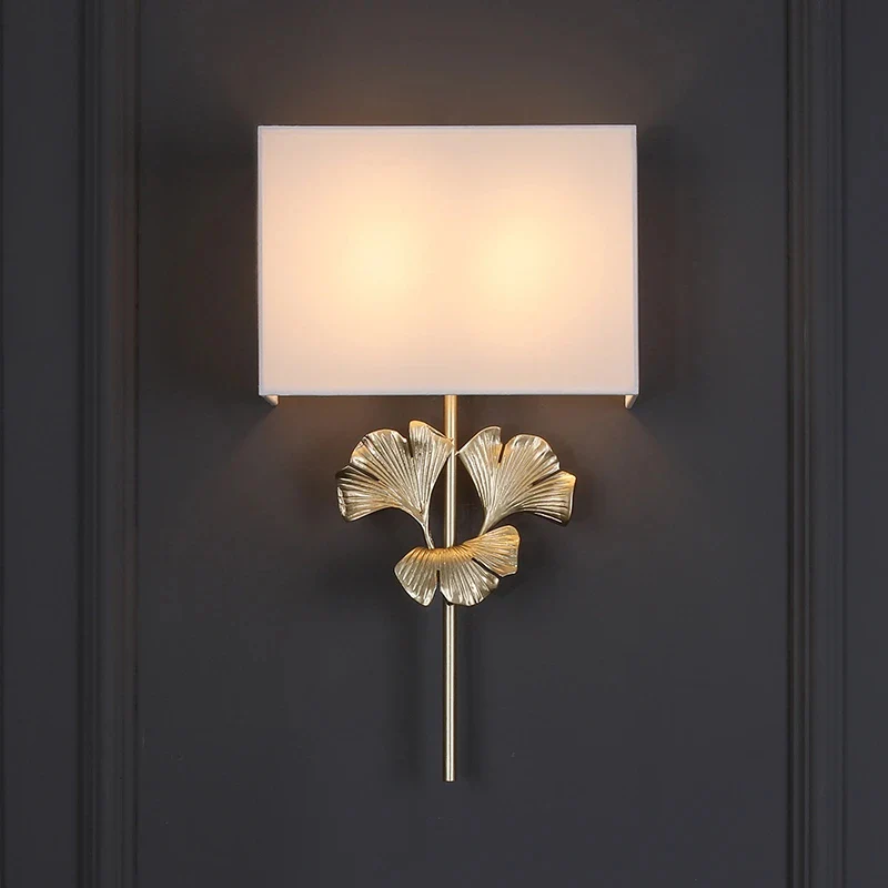 Modern Wall Lamp in the Shape of the Ginkgo Leaf, Living Room, Bedroom