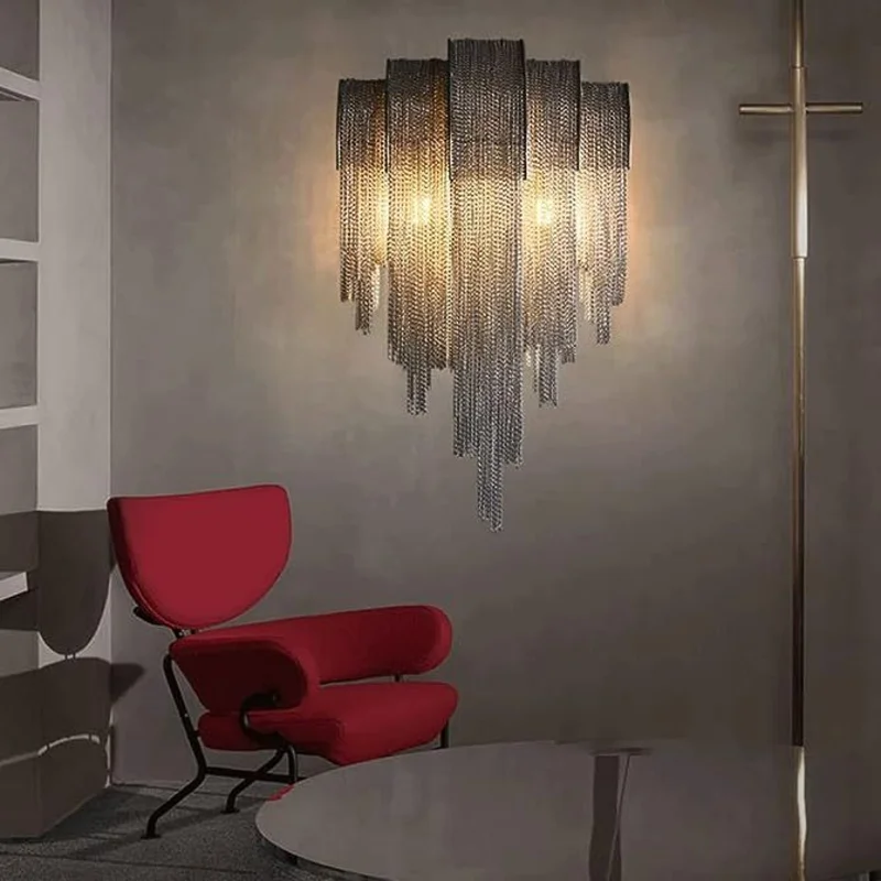 Luxury Tassel Wall Lamp in Italian Style for Living Room, Bedroom