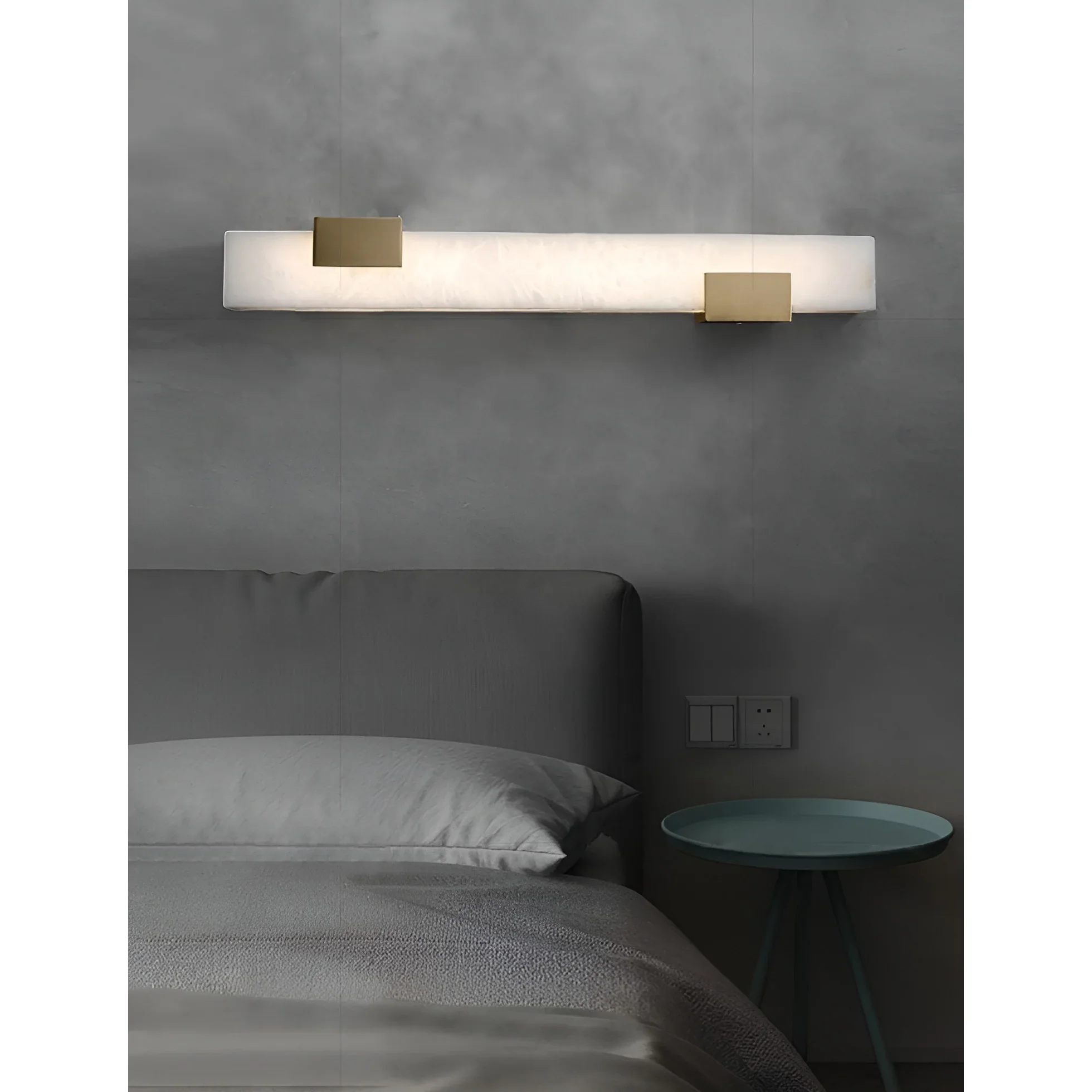 Luxury Marble Wall Lamp in the Futuristic Style, Living Room, Bedroom