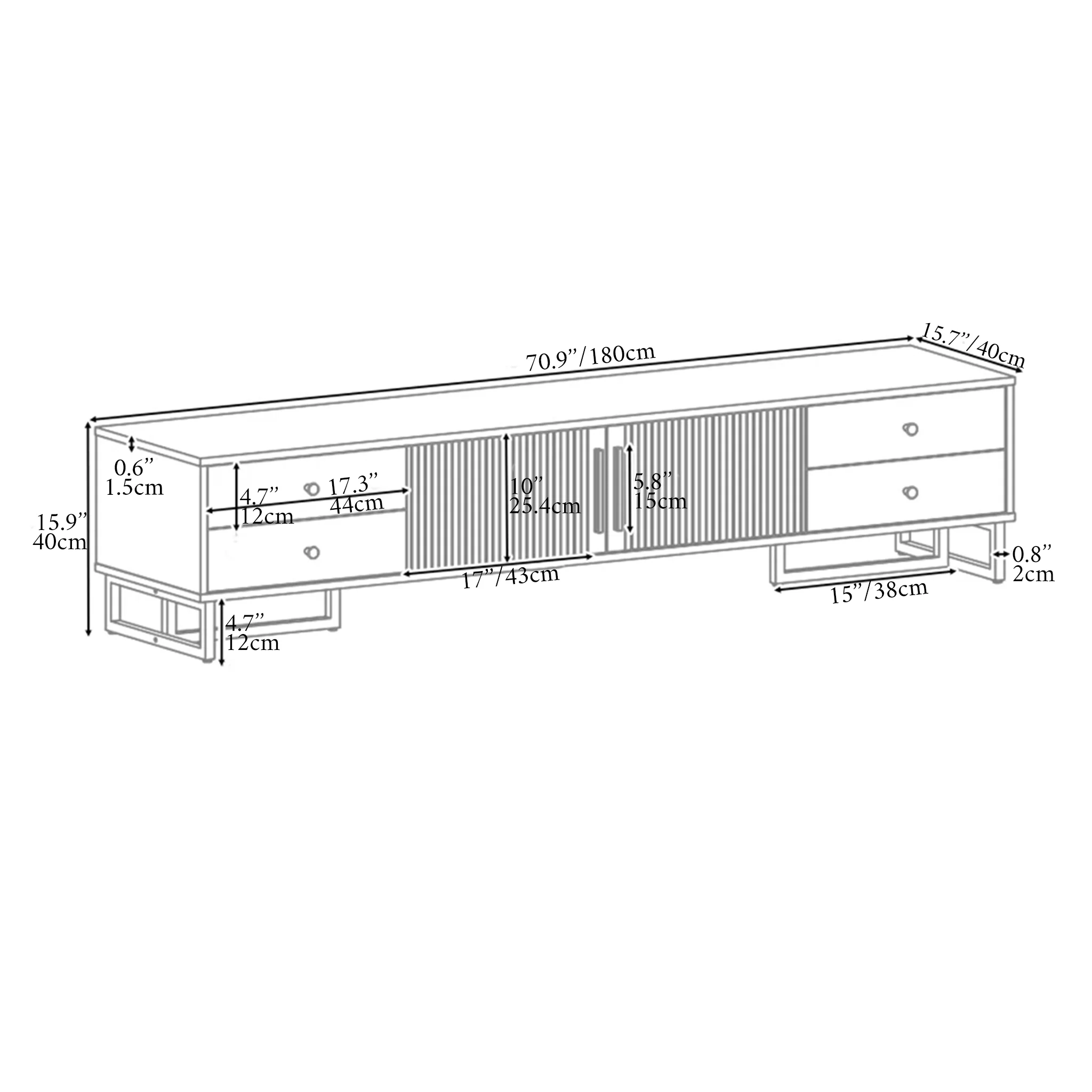 Elster | Vintage Style Elegant White TV Stand