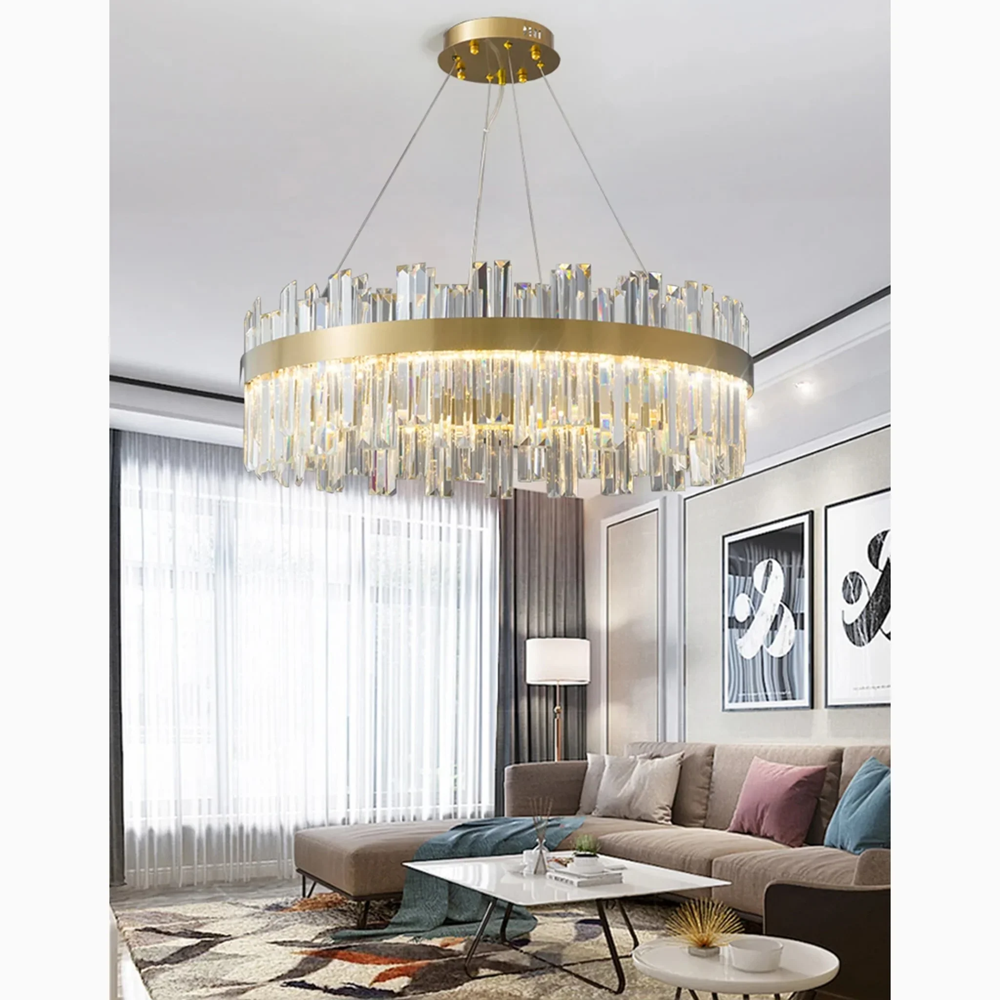 Sursee | Swanky Glass Drum Ceiling Chandelier