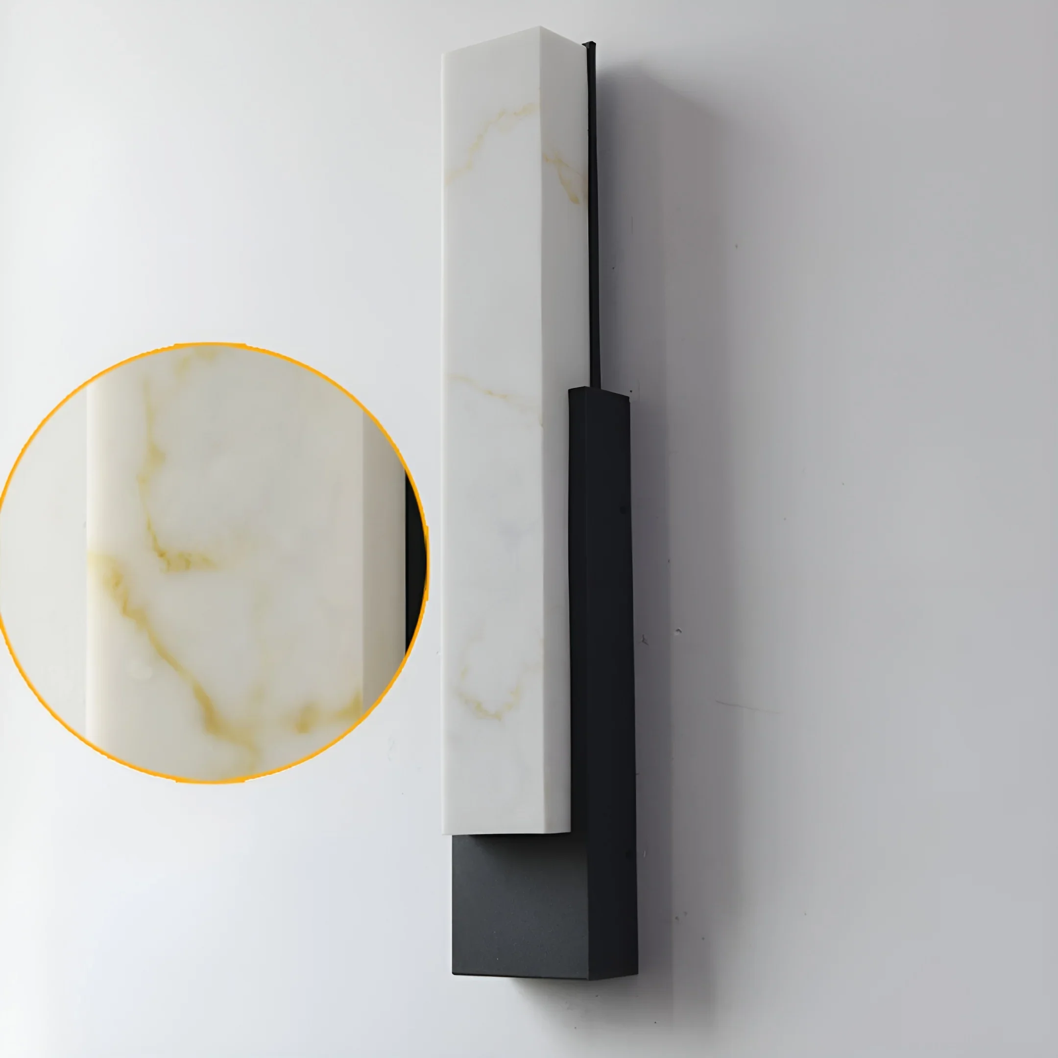 Modern Marble-Look Outdoor Wall Light - Stainless Steel LED Sconce