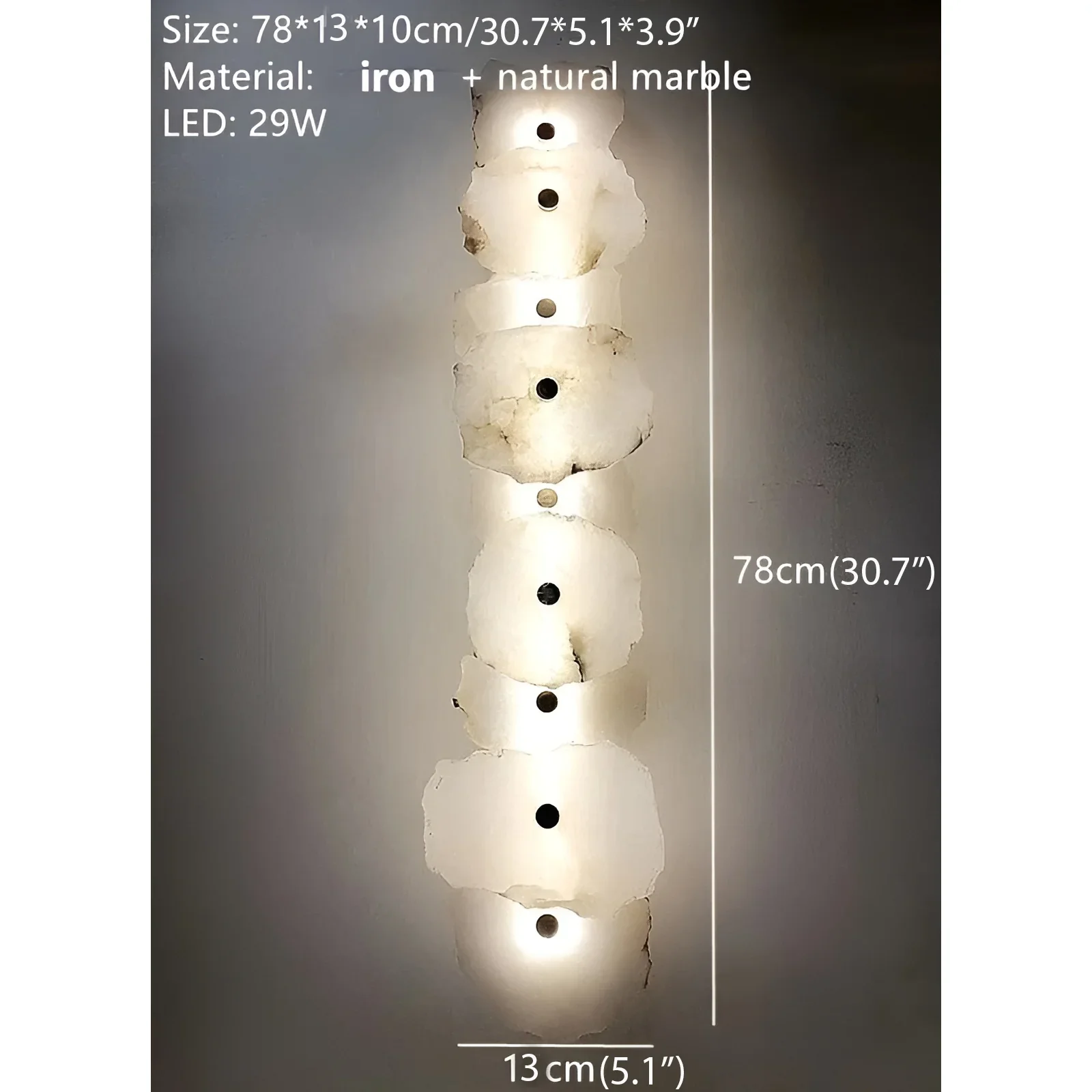 Creative Wall Lamp from Natural Marble for Living Room, Bedroom