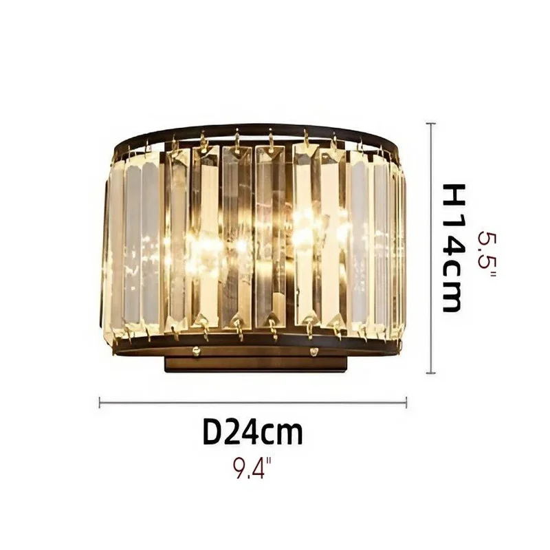 Luxury Crystal Wall Lamp in American Style for Living room, Bedroom