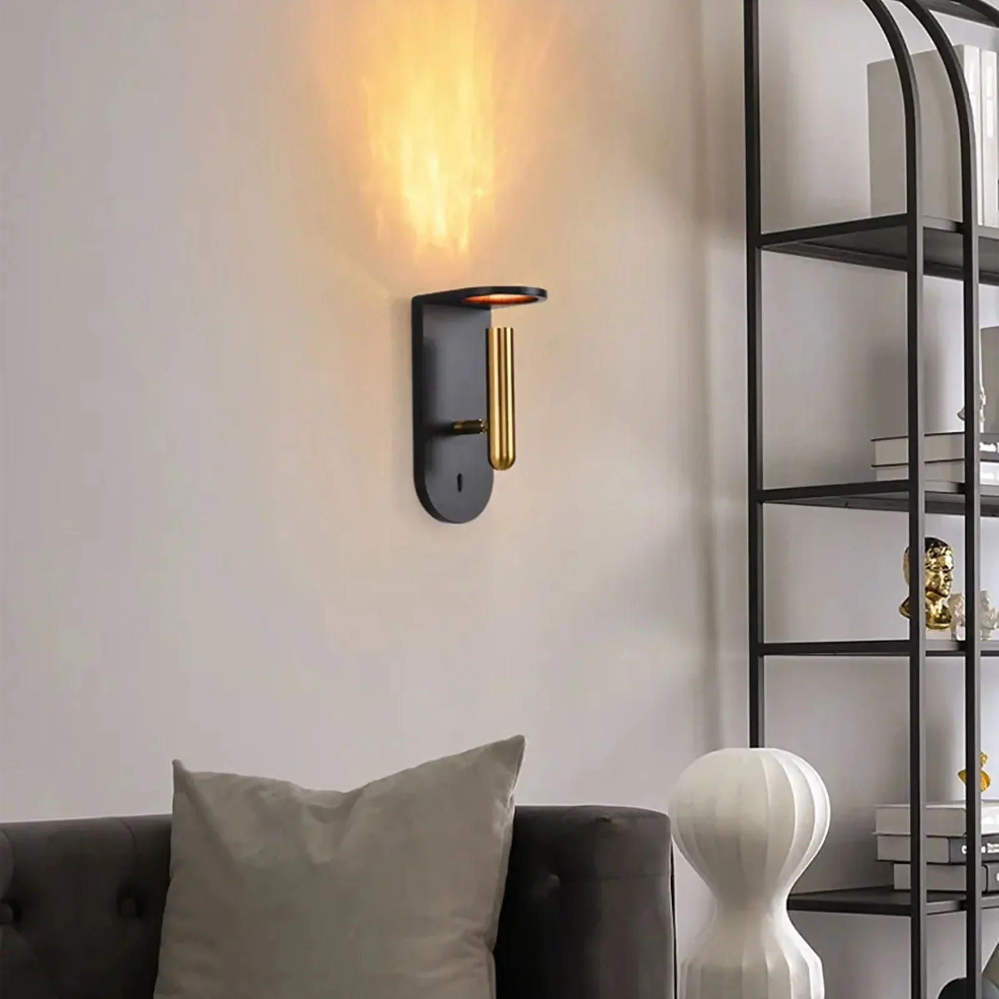 Thusis | Modern Black and Gold Wall Sconce