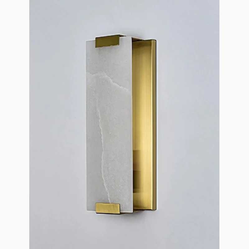 Luxury Copper-Marble LED Wall Lamp for Living Room, Bedroom