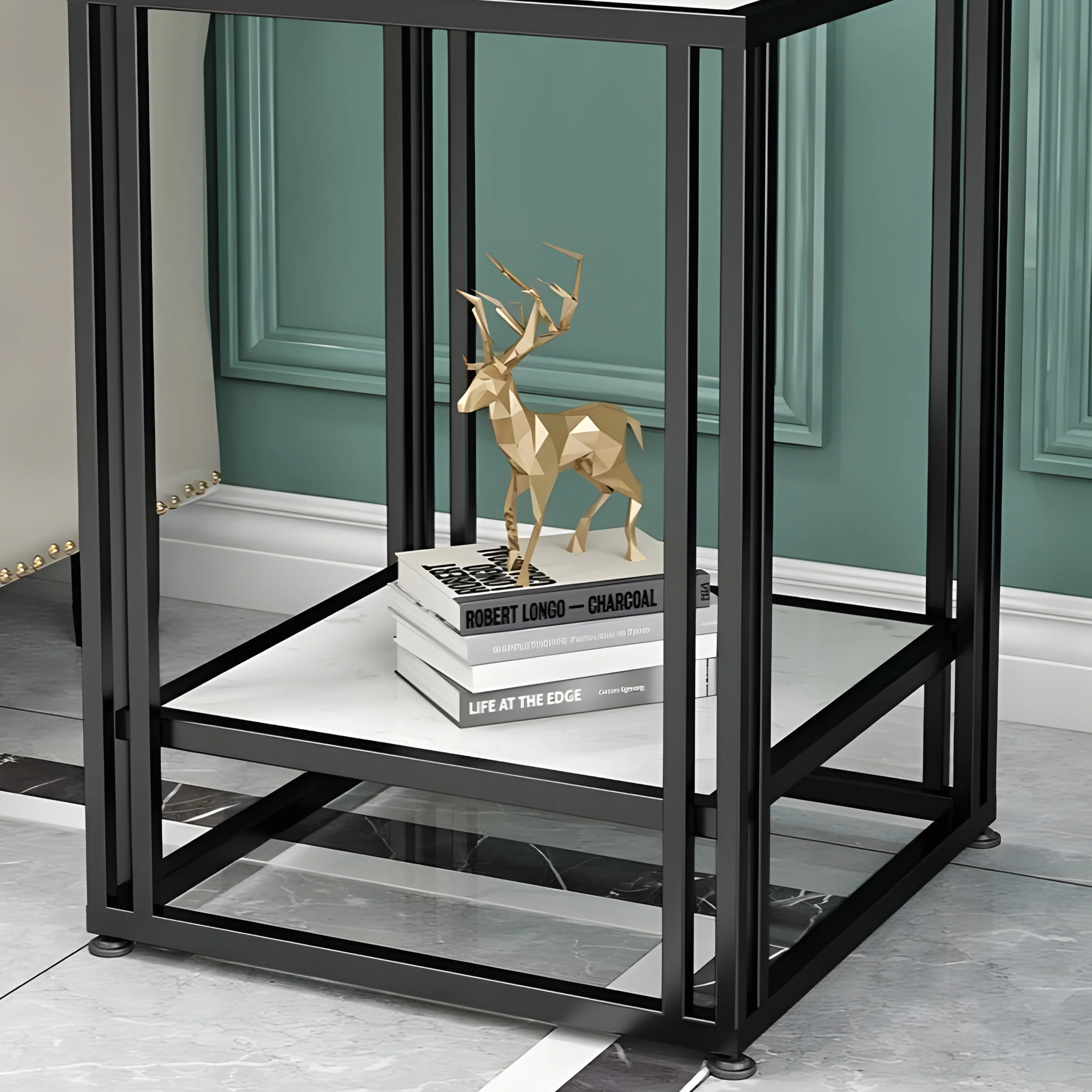 Small Square Simple Creative Marble Coffee Table