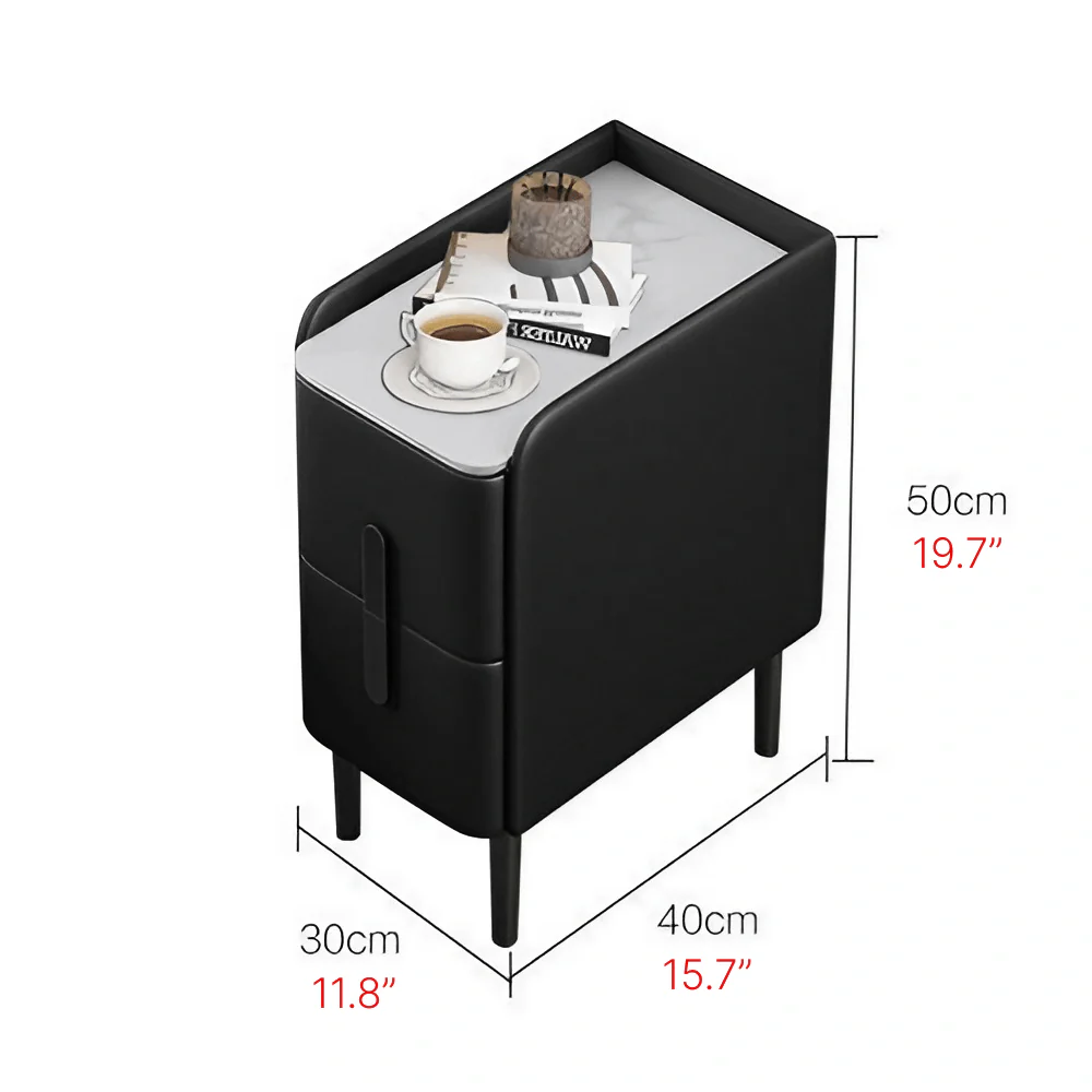 Nordic Solid Wood Bedside Table with Multi-layer Shelves