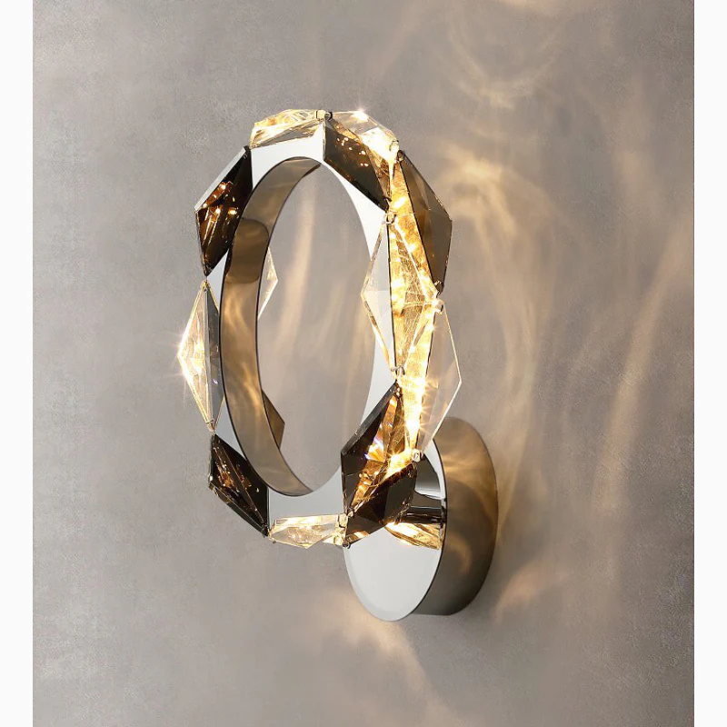 Neuchatel | Gold Wall Lamp in the Shape of Ring for Living Room