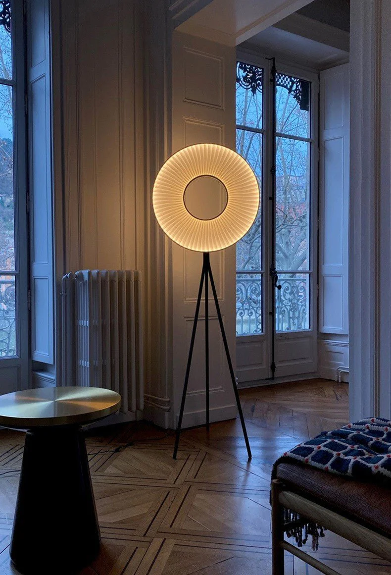 Blatten | Minimalistic LED Lamp With Fabric Pleats