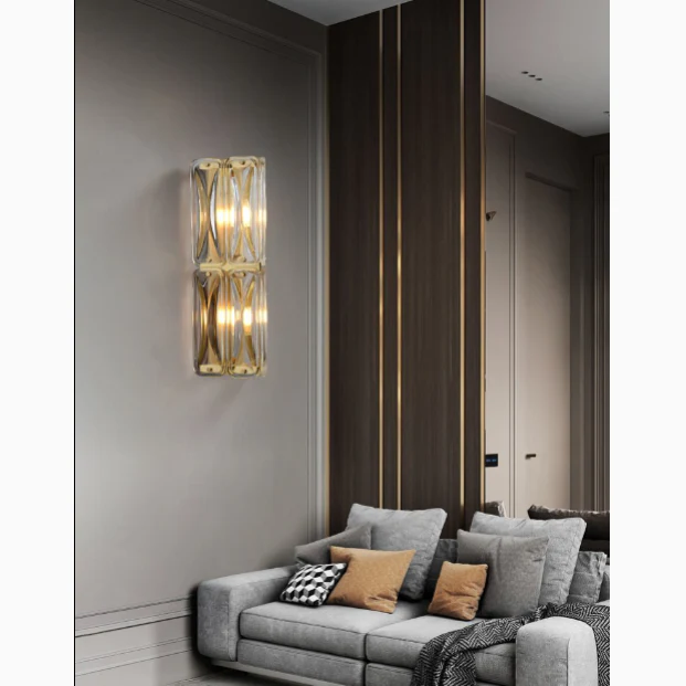 Luxury Glass Wall Lamp in Post Modern Style, Living Room, Bedroom