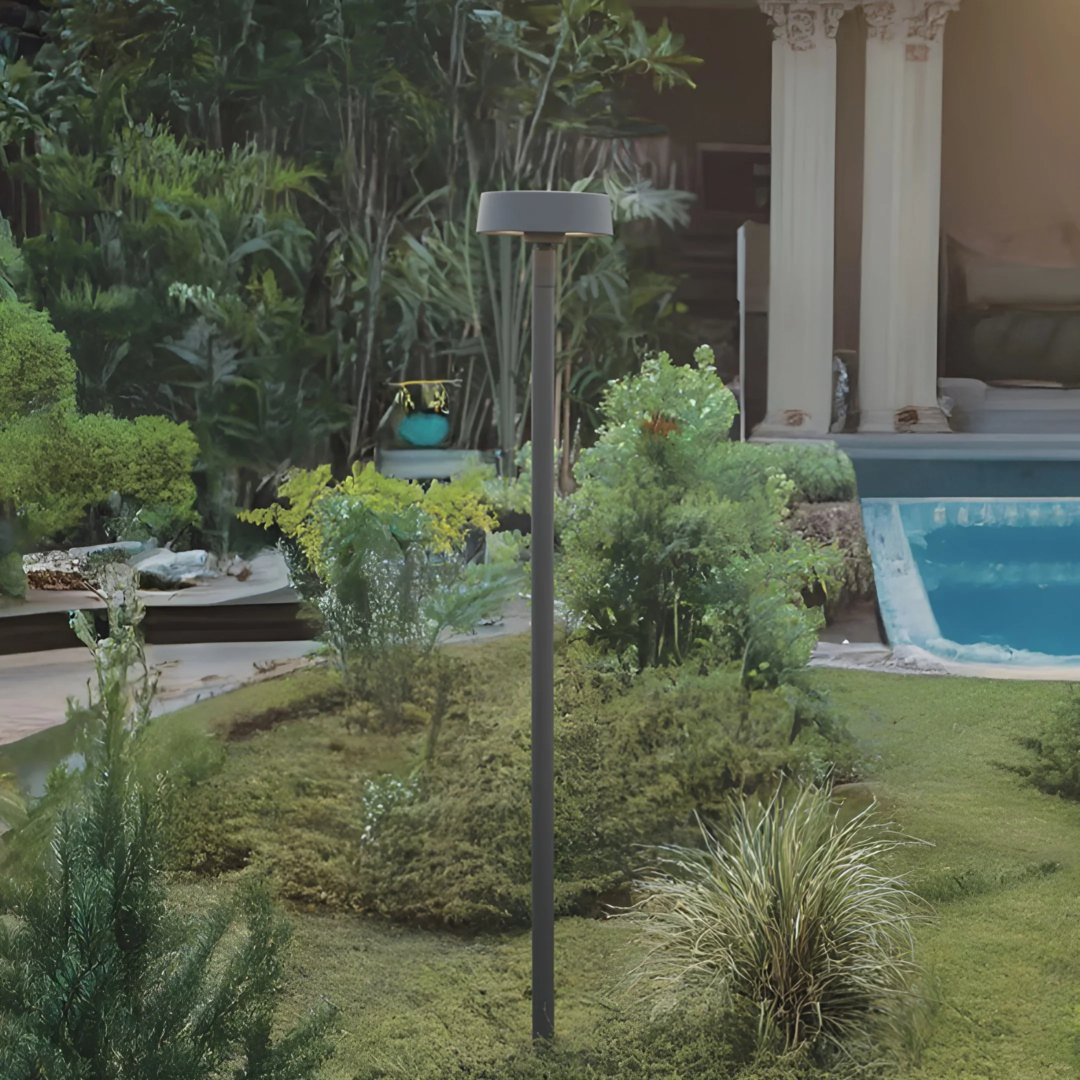 Modern Pathway LED Garden Light - 360�� Downward Glow for Landscape Design