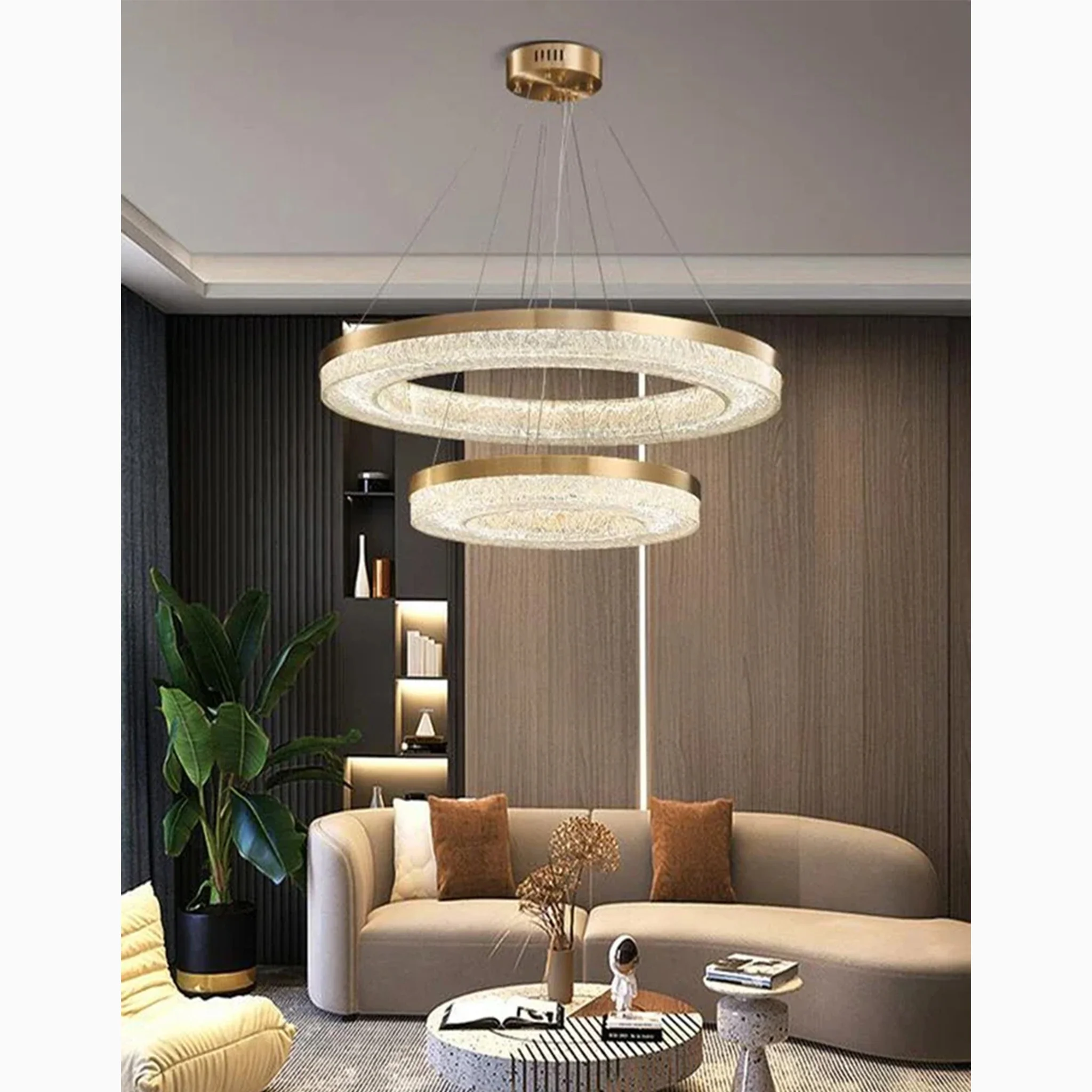 Seewis im Prattigau | Elegant Two-level Drum Chandelier