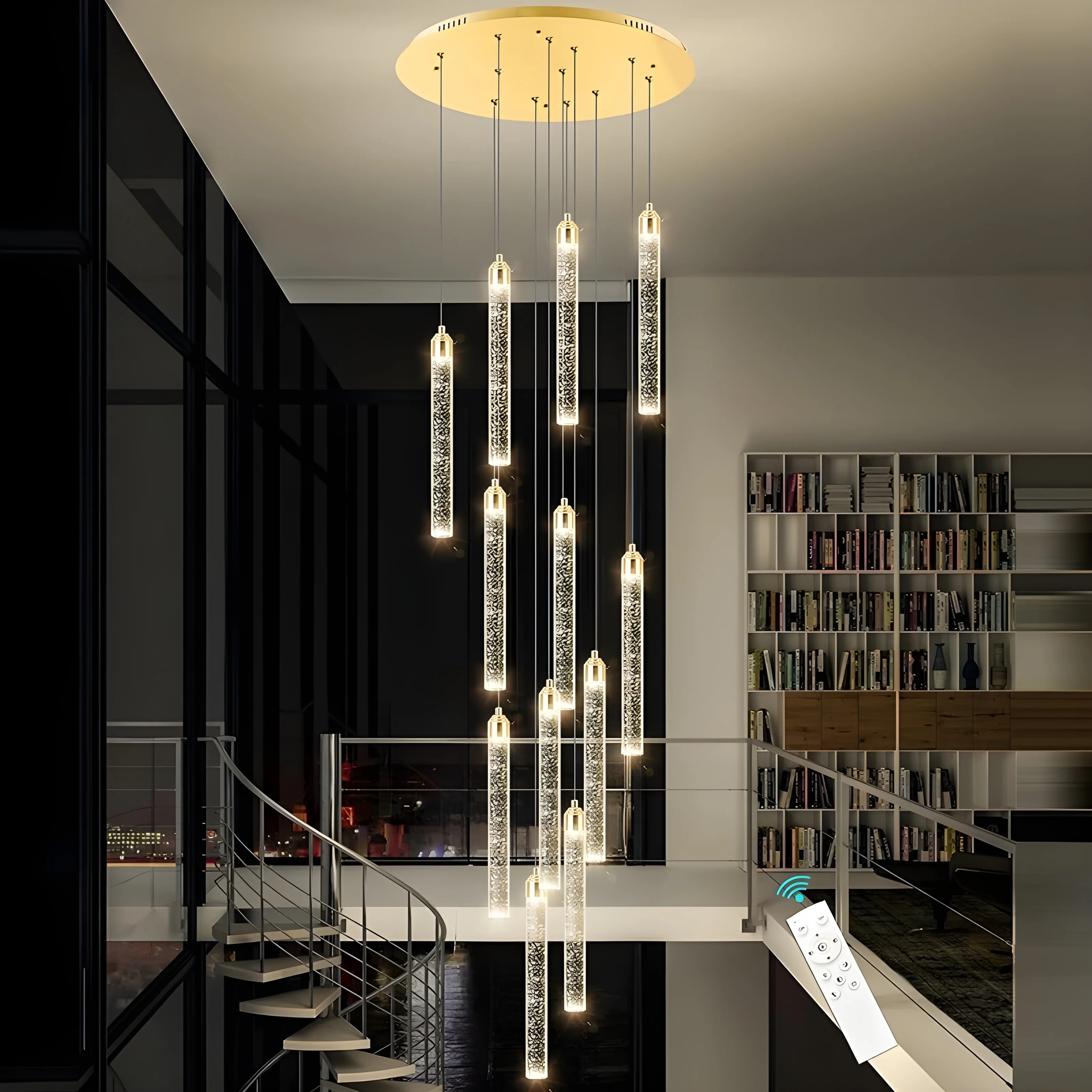 Varazze | Shimmering Magic Gold Crystal Pendant Lighting