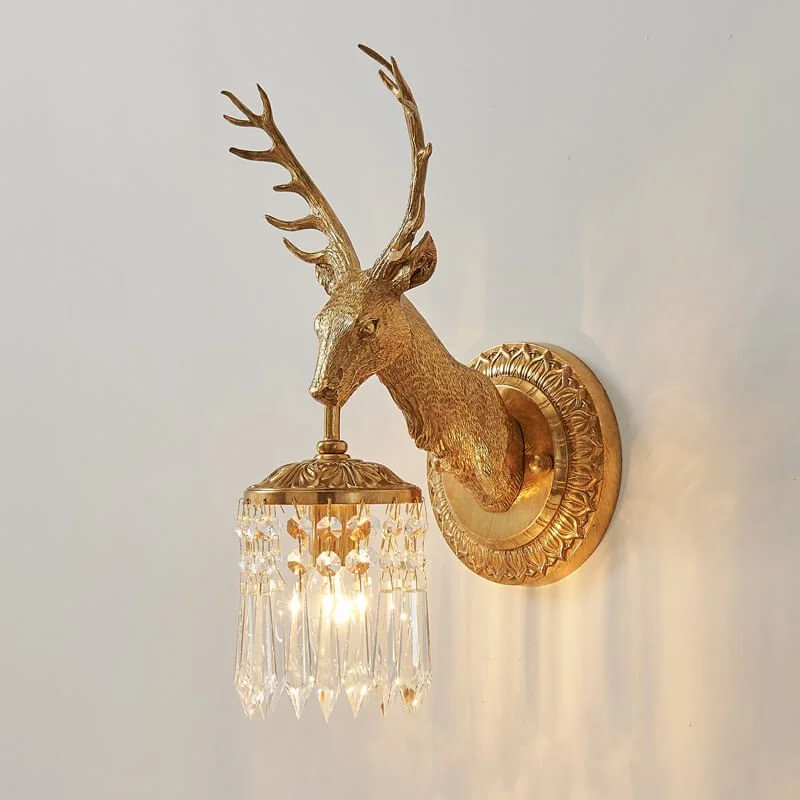 Luxury Wall Lamp in the Shape of a Deer Head for Living Room, Bedroom