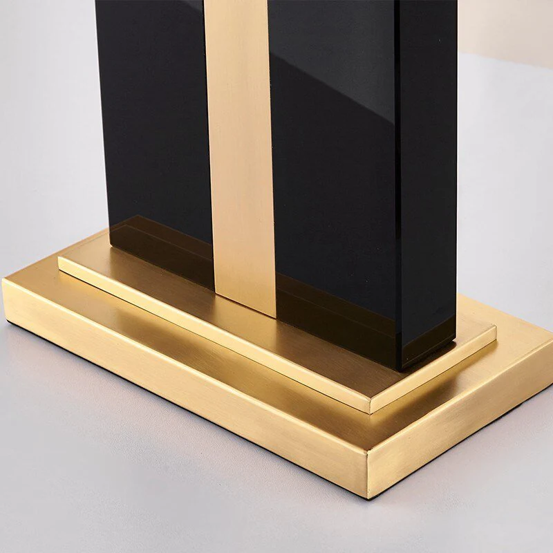 New Gray Marble LED Light Modern Fabric Table Lamp