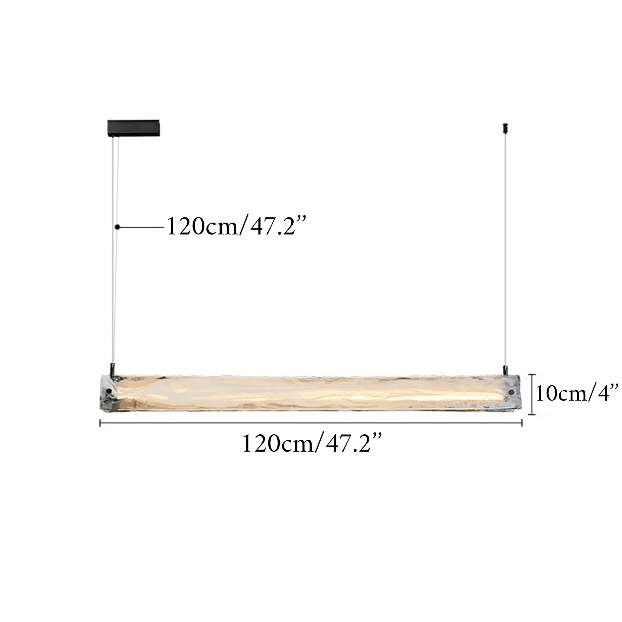 Saanen | Luxury Modern Rectangle Chandelier for Kitchen Island