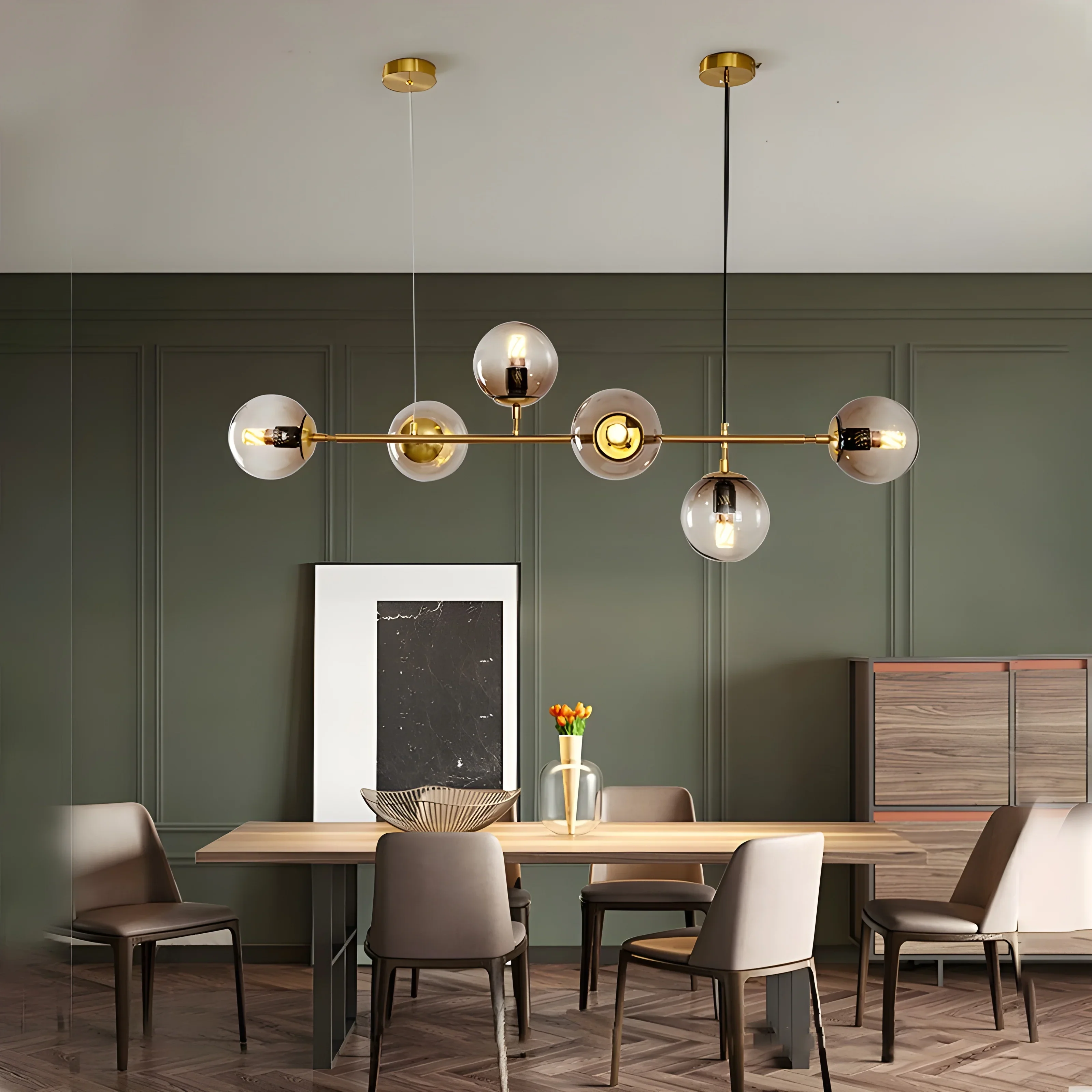 Igliano | Creative LED Pendant Light in the Shape of Glass Ball for Dining Room