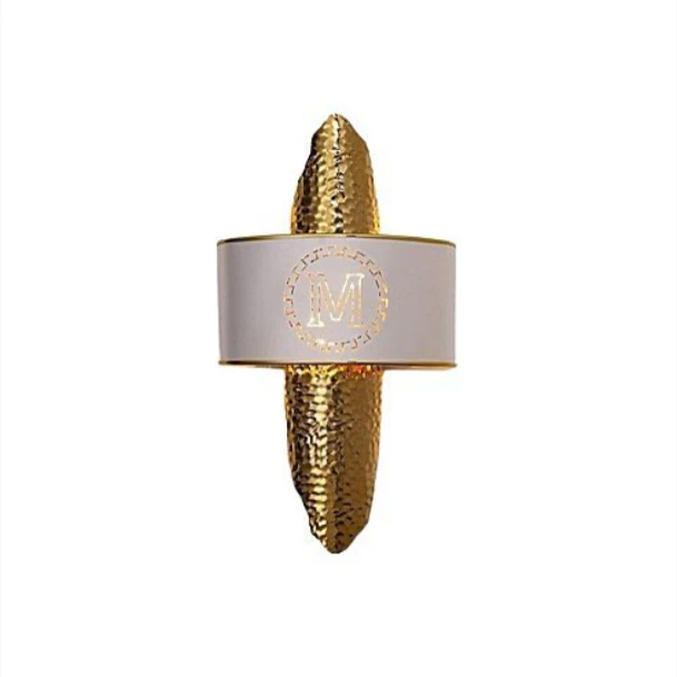Luxury Golden Wall Lamp with M-Letter Lampshade, Living Room, Bedroom