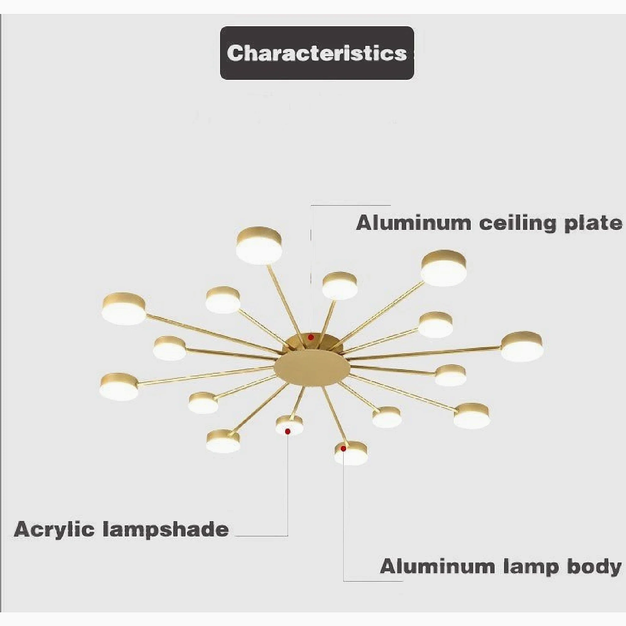 Buchs | Floral shaped LED Ceiling Chandelier