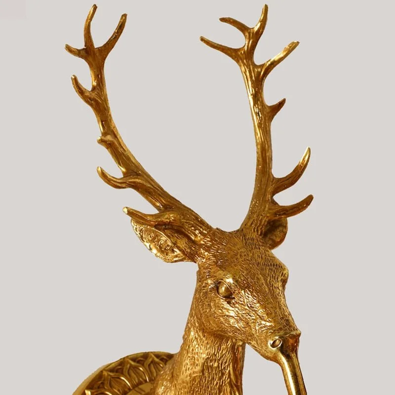 Luxury Wall Lamp in the Shape of a Deer Head for Living Room, Bedroom